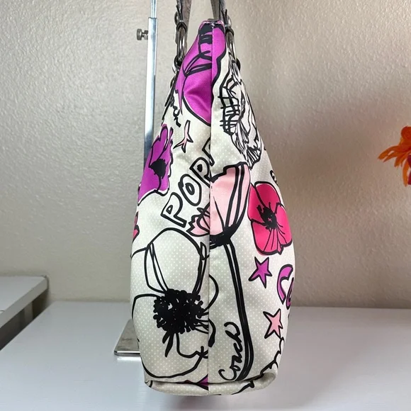 Coach Poppy Floral Tote L1071-16306 - Picture 3 of 11